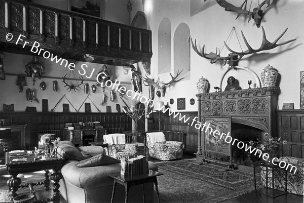 ADARE MANOR   GREAT HALL FIREPLACE FROM SOUTH WEST